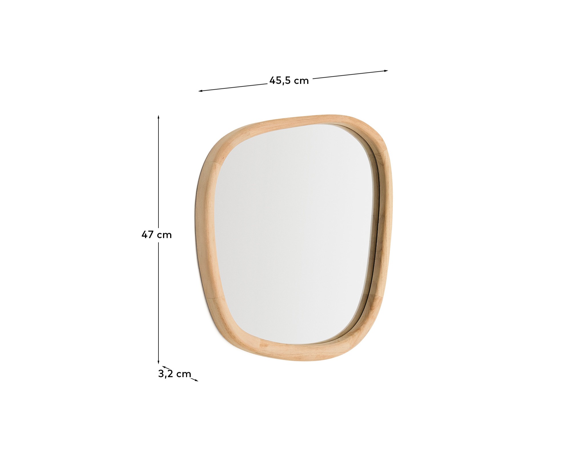 Зеркало Alura в раме из тикового дерева 45,5 x 45,8 см La Forma (ex Julia Grup)