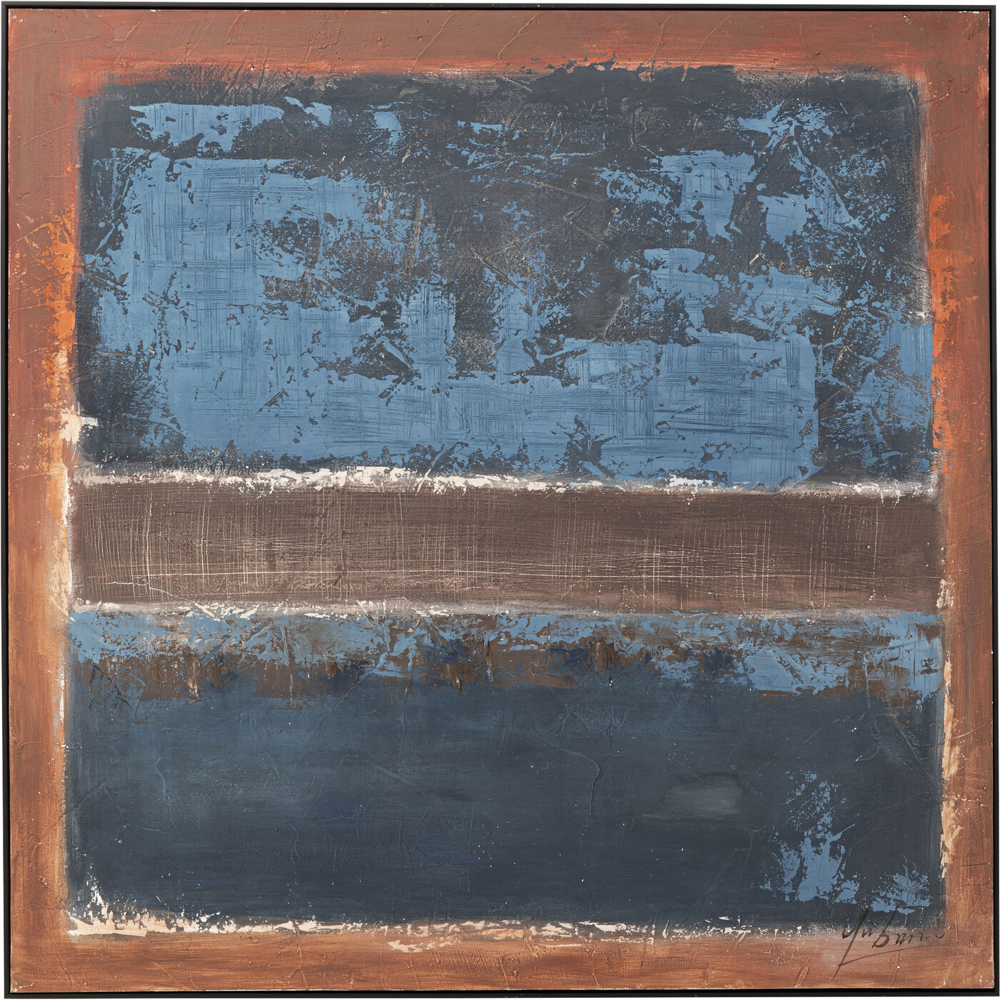 Картина Silence Blue 120x120cm KARE 56785