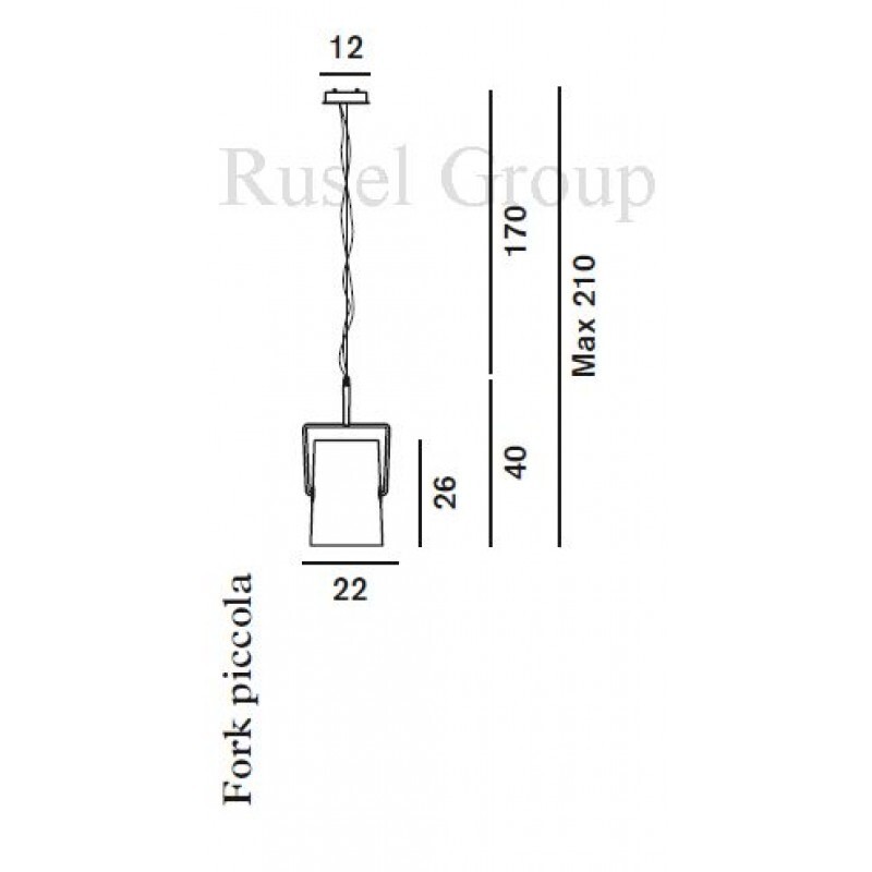 Подвесной светильник Foscarini Diesel Fork piccola sospensione
