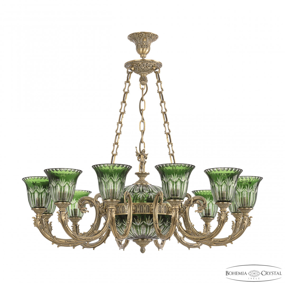 Подвесной светильник бронзовый 71009P/12/250 FP P2 U Clear-Green/H-1I FA5M