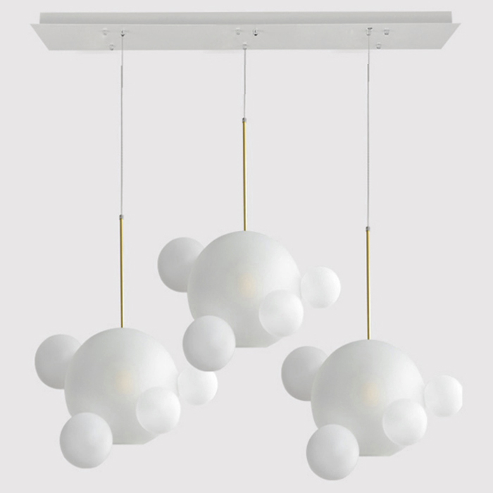 Люстра GIOPATO &amp; COOMBES BOLLE BLS LAMP white glass rectangle by ImperiumLoft