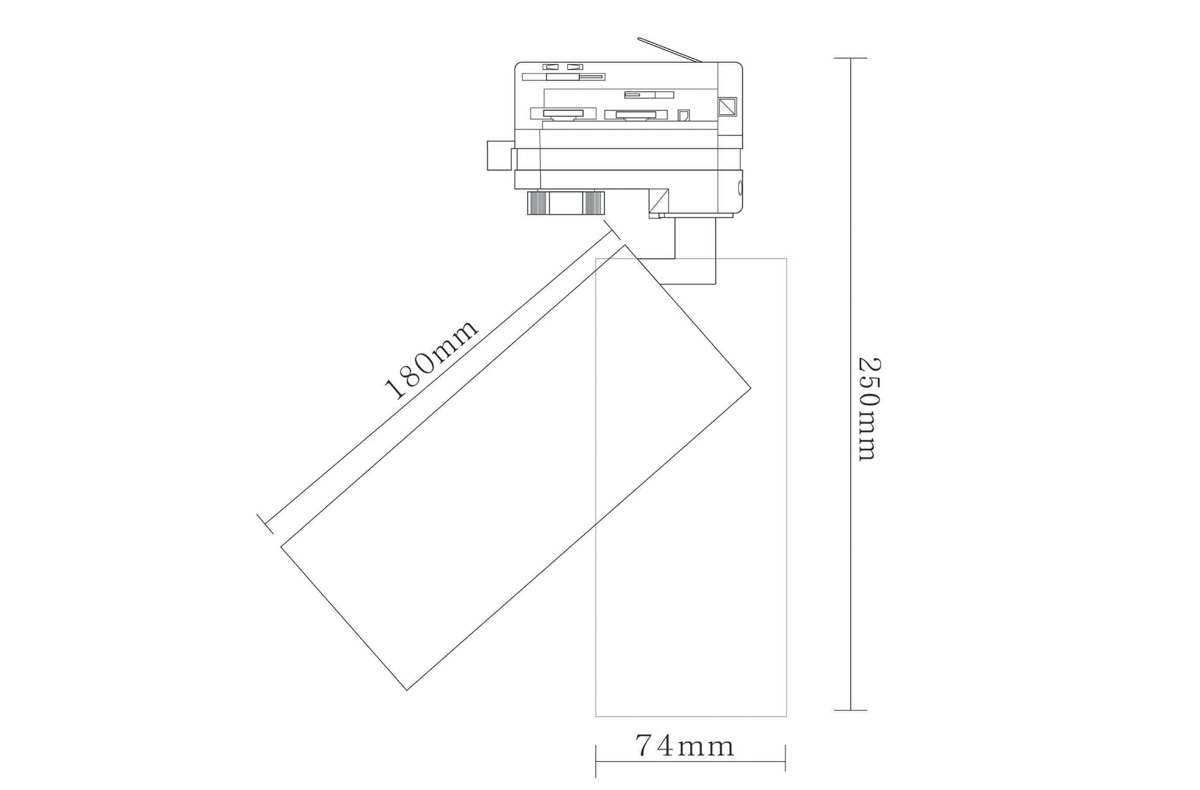 Светодиодный светильник для трехфазной шины Donolux DL18895R30W1B Track