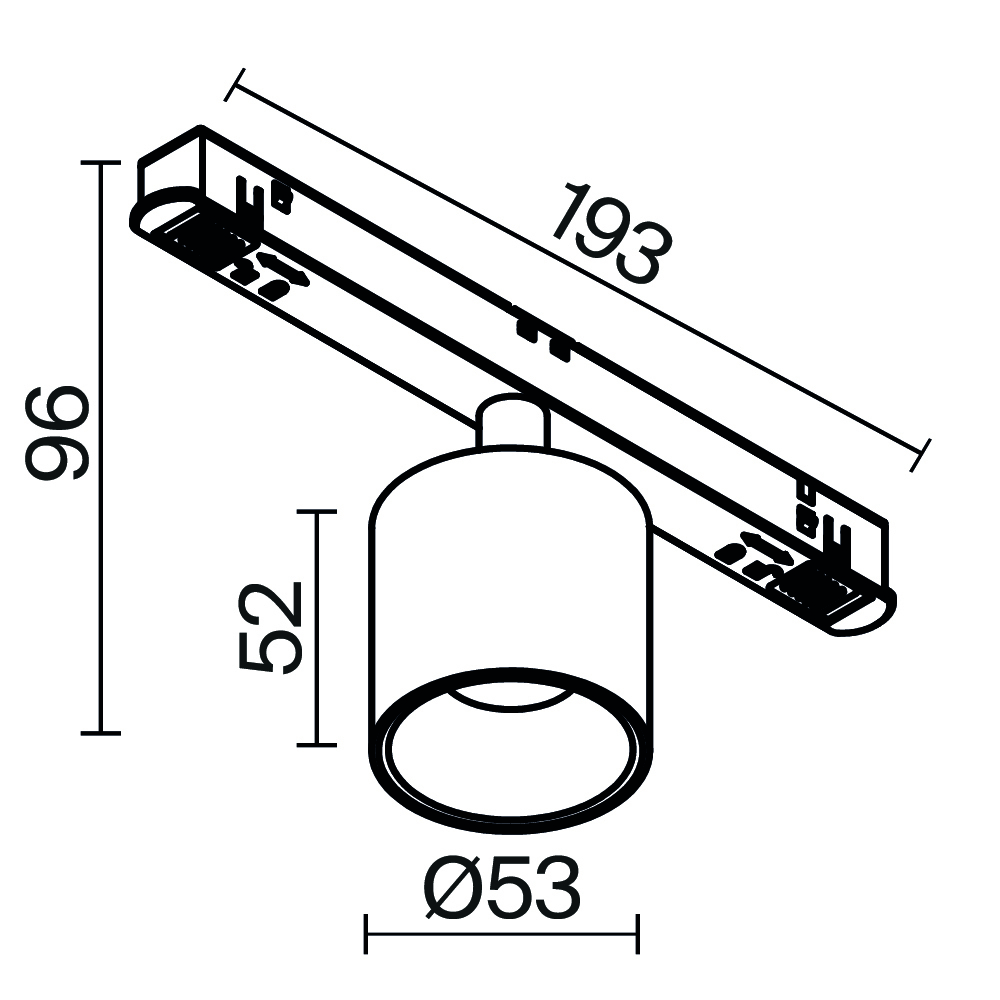 Трековый светильник Technical TR132-4-7W-DS-B