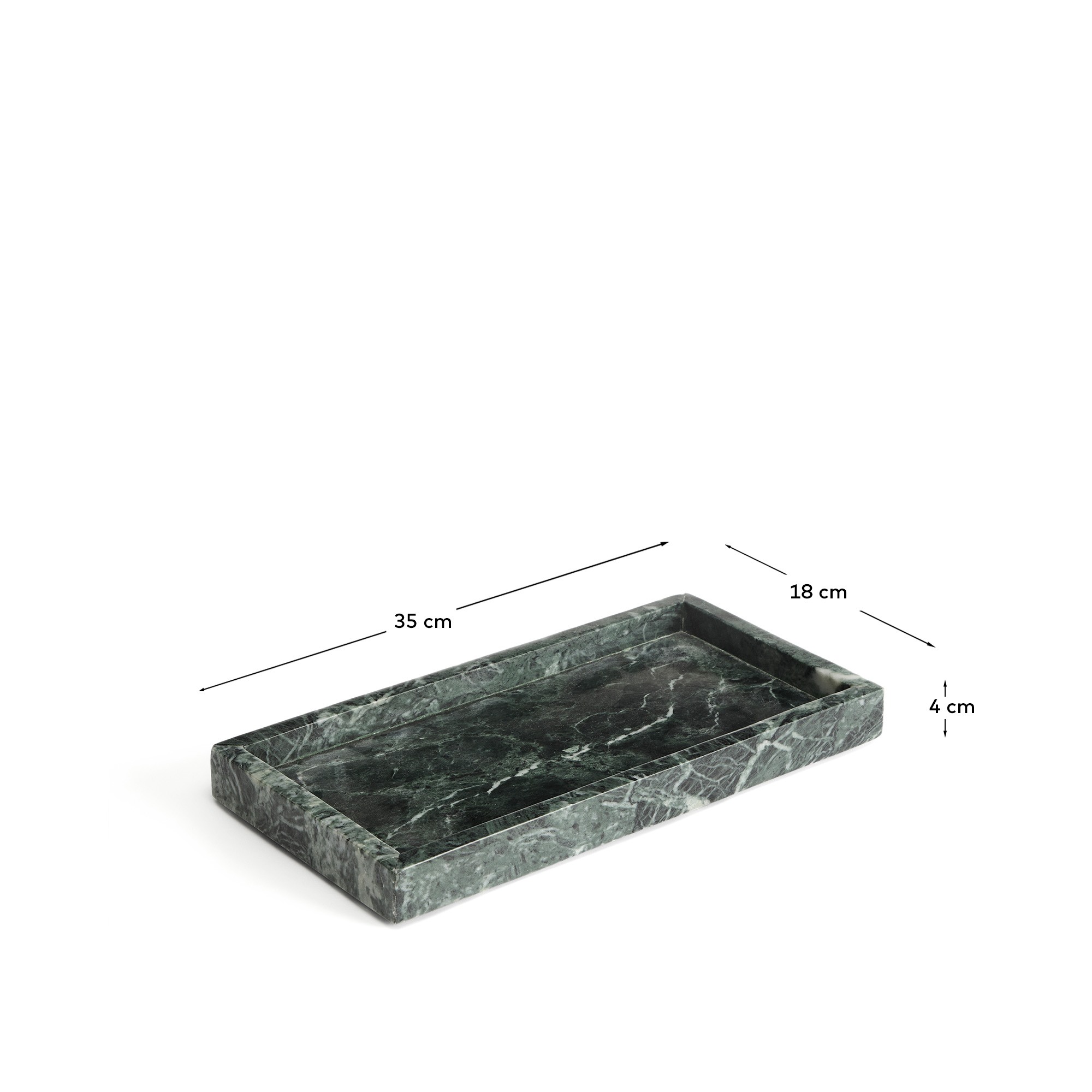 Поднос Serela из зеленого мрамора 35 x 18 см La Forma 437026