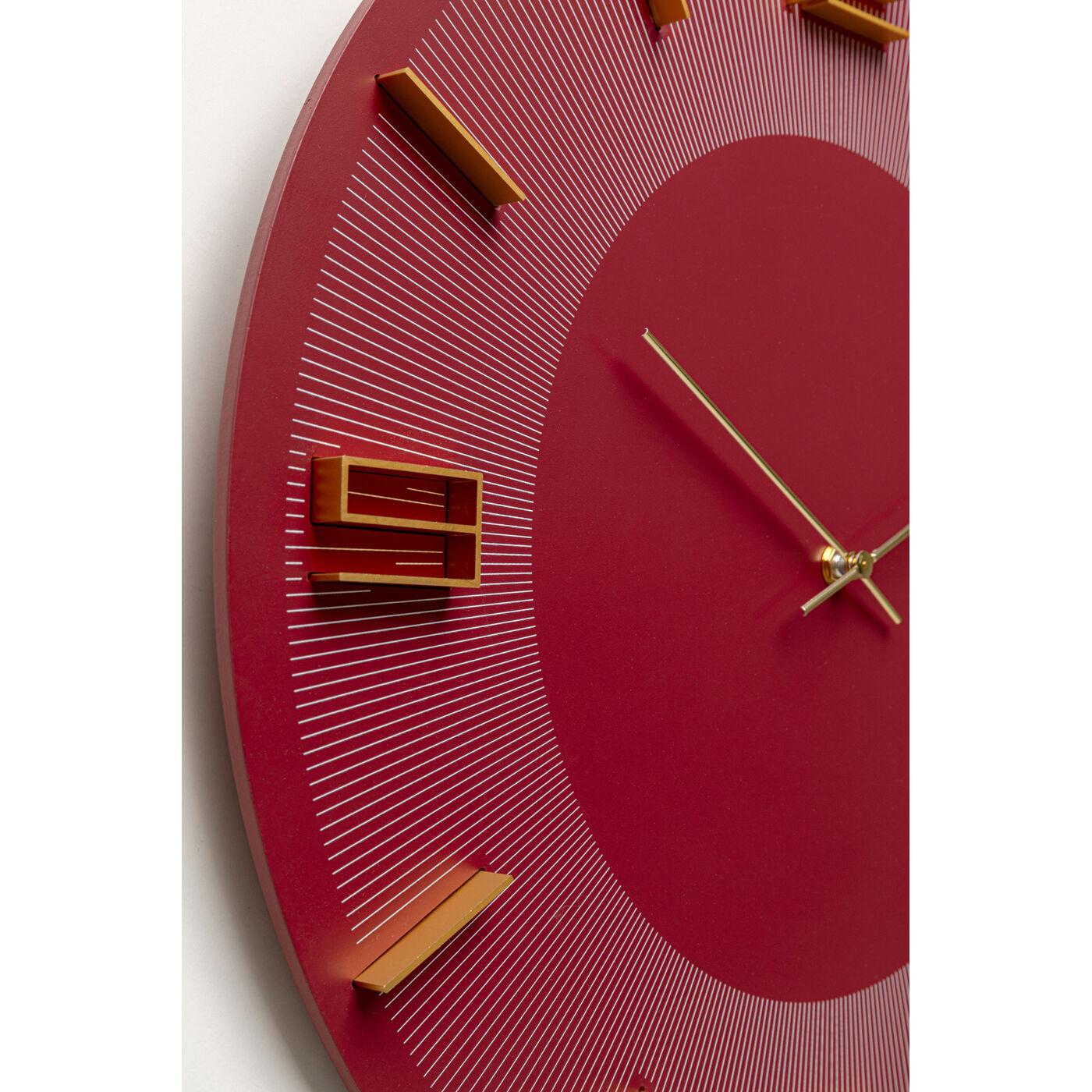 Часы настенные Leonardo Red/Gold Ø49cm KARE 58137