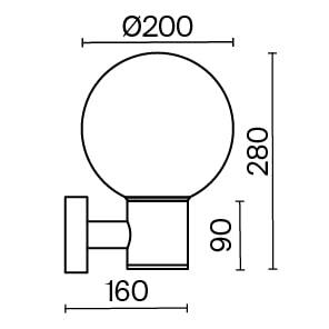 Настенный светильник (бра) Outdoor O598WL-01B
