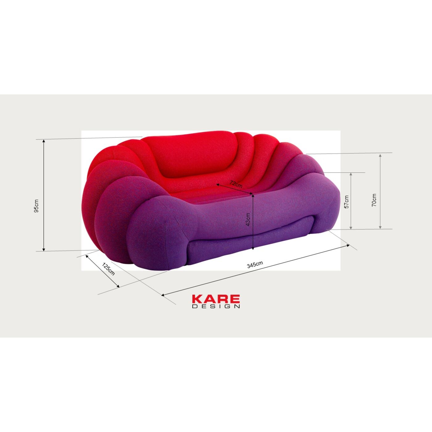Диван KARE x Karim Rashid Dreamscape Sunset 324cm KARE 70903