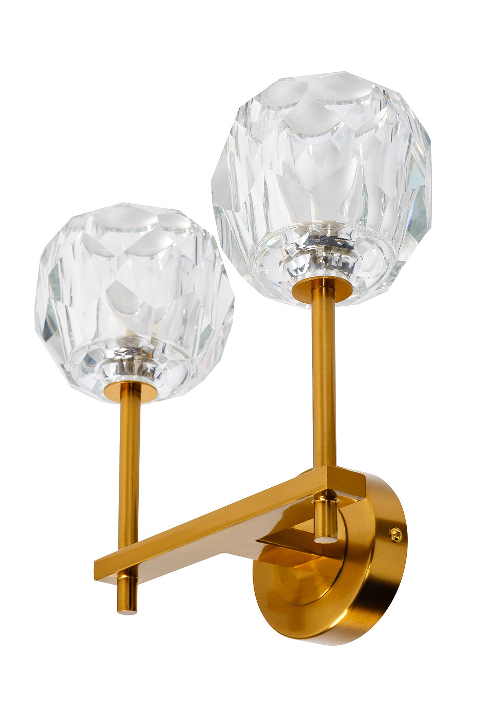 Бра DECO латунь с 2мя стеклянными плафонами Garda Decor K2KR0934W-2