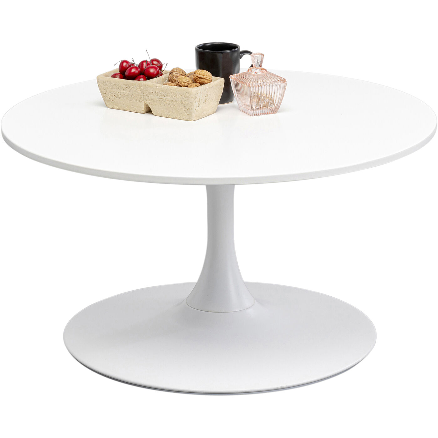 Стол кофейный Schickeria White Ø80 см KARE 87761