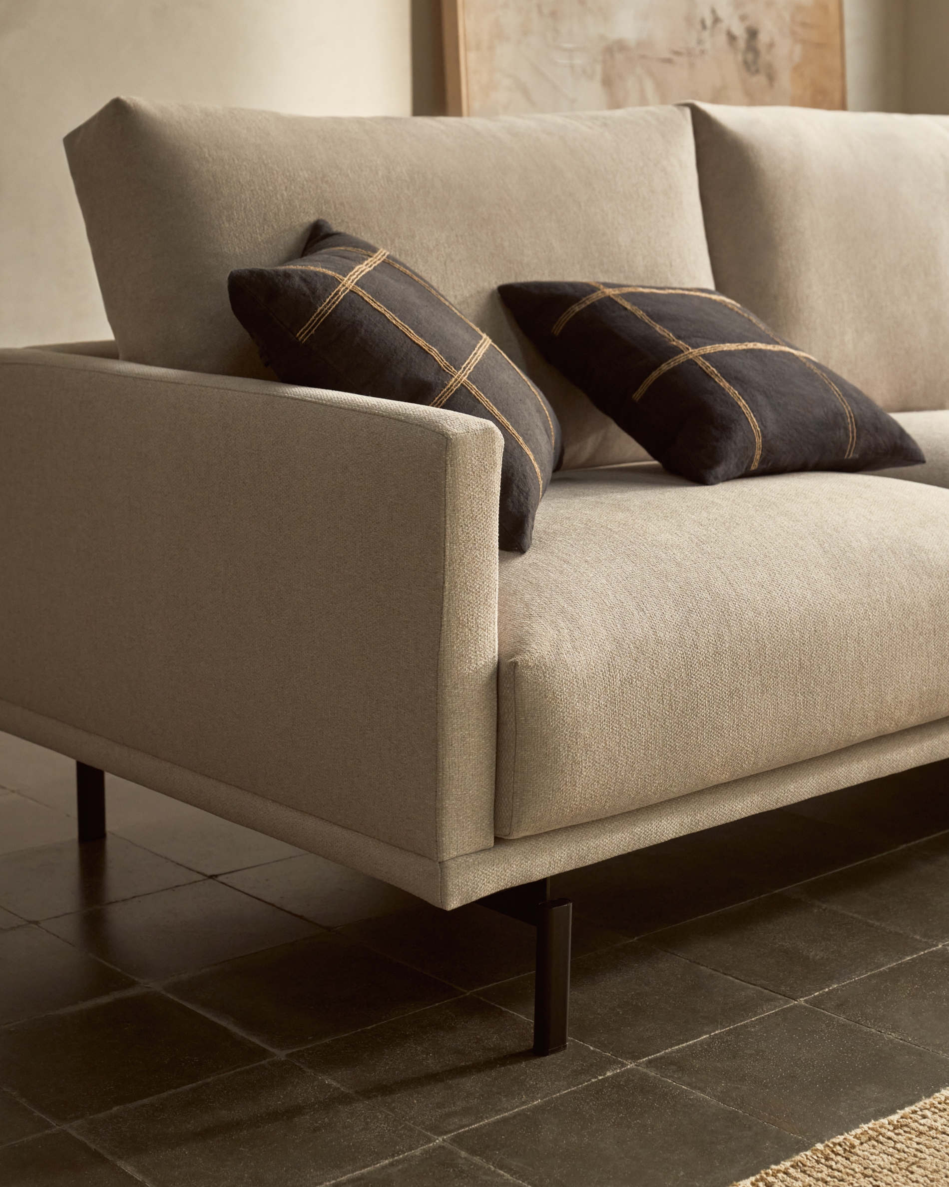 3-местный диван Galene бежевый 214 см La Forma (ex Julia Grup)