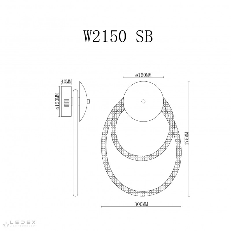 Бра iLedex W2150 SB