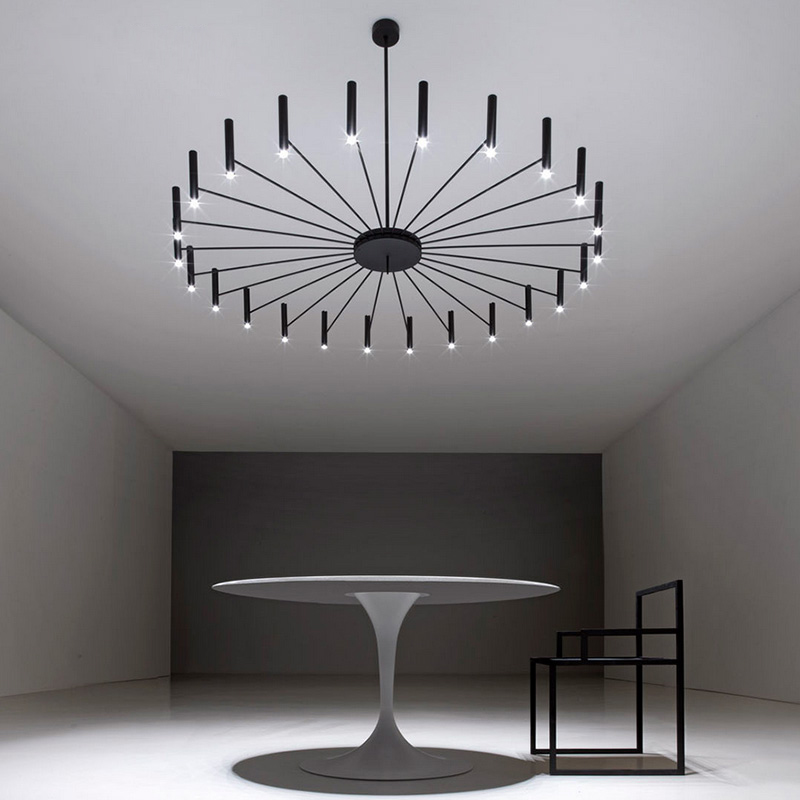 Люстра POP P40 Chandelier 12 lamps D100 Mod.A Black by ImperiumLoft