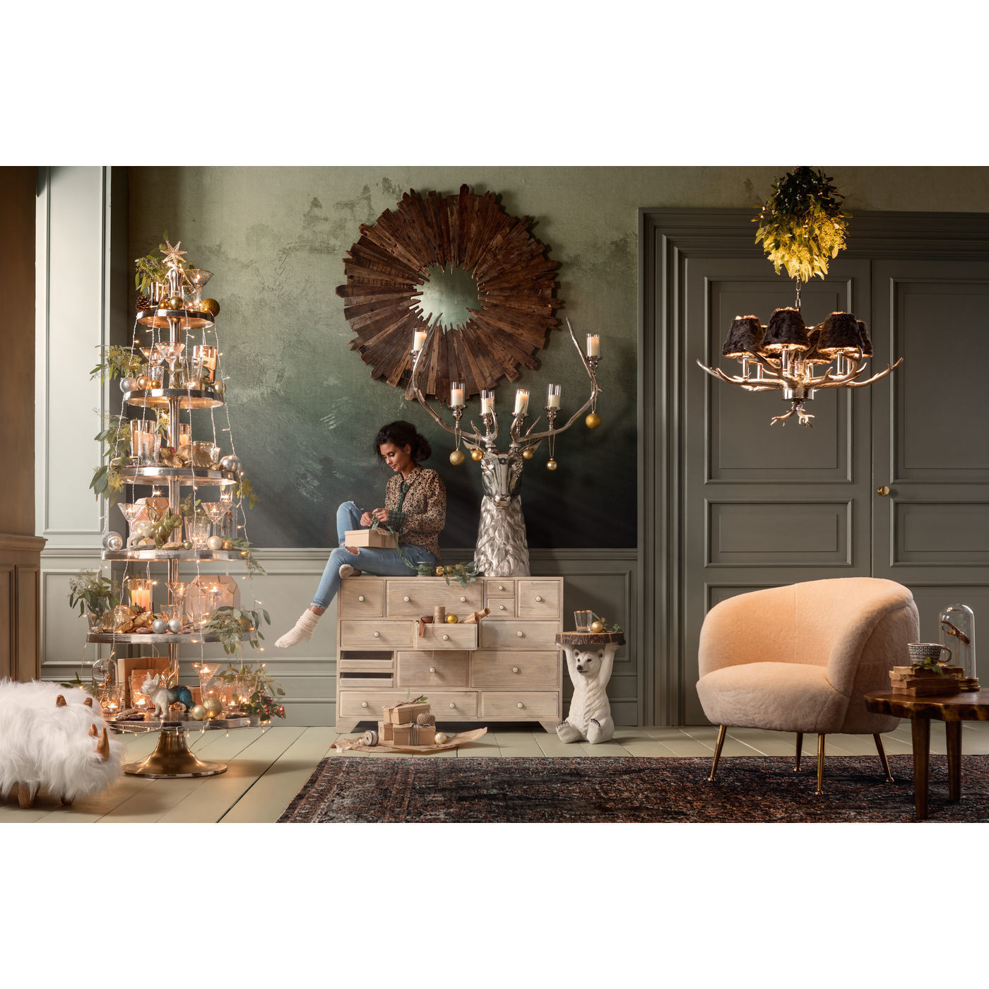 Подсвечник Reindeer 61506 KARE