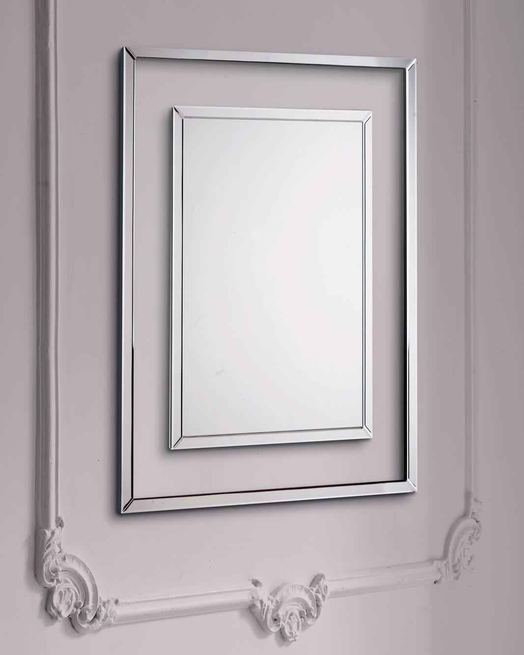 Прямоугольное зеркало в раме Карлсбад Louvre Home LHDWM101123SH
