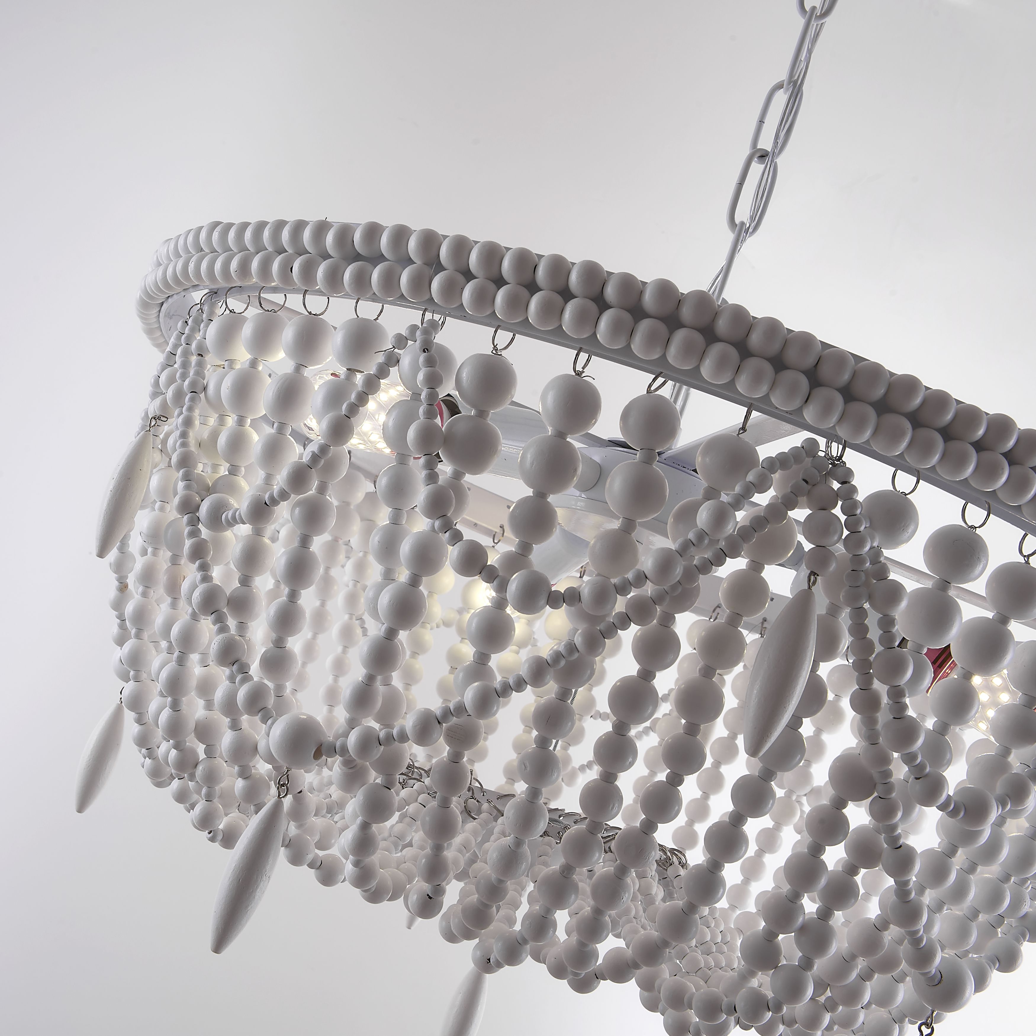 Люстра RH Anselme White Wood Weathered Chandelier by ImperiumLoft
