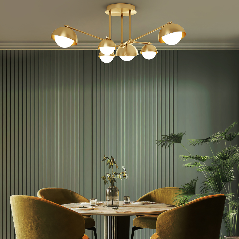 Потолочная люстра FABIANA L8 Brass Black by ImperiumLoft