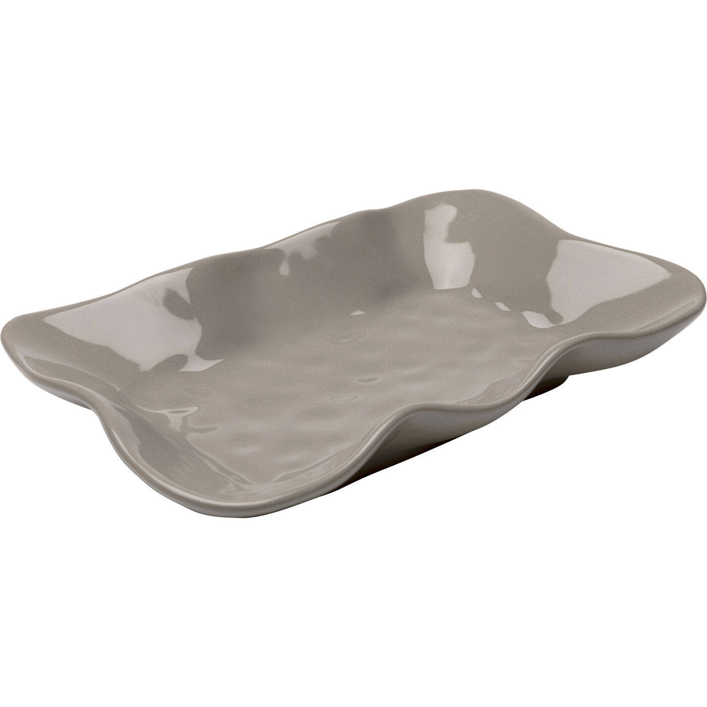 Тарелка сервировочная Organic Grey 17x26cm KARE 58196