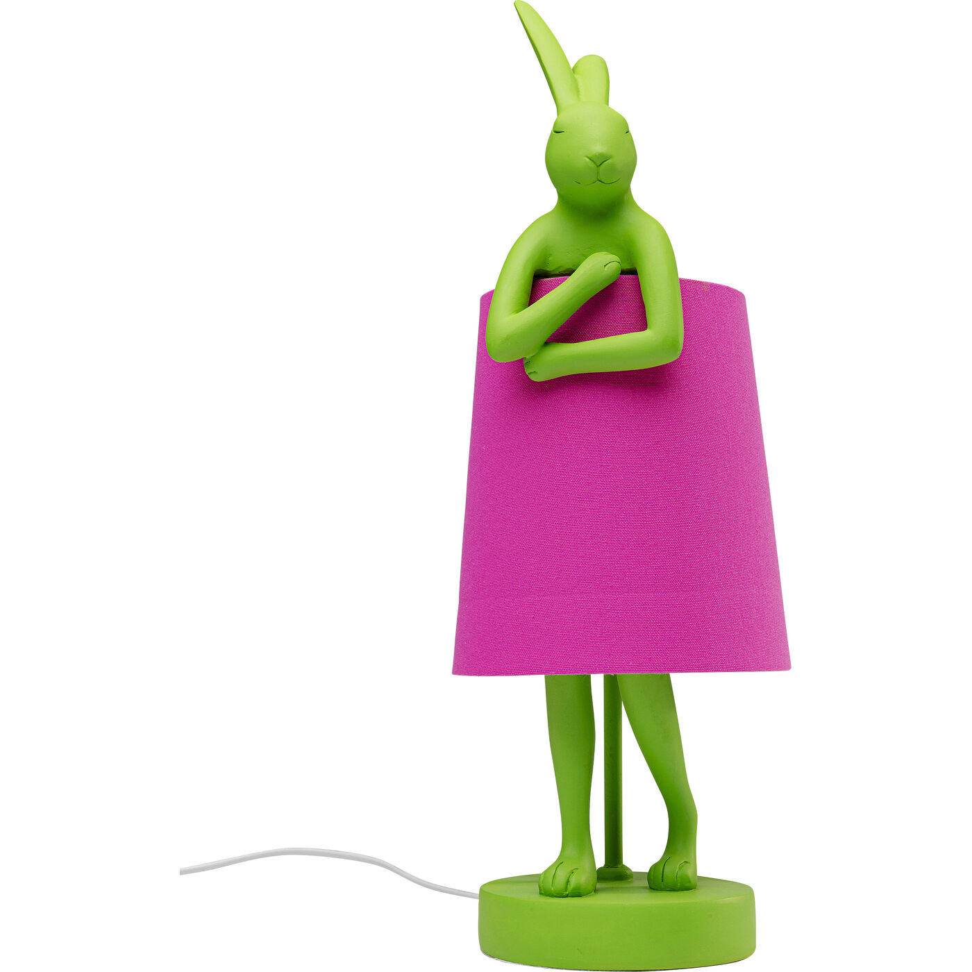 Светильник настольный Animal Rabbit Green/Pink 50cm KARE 56660