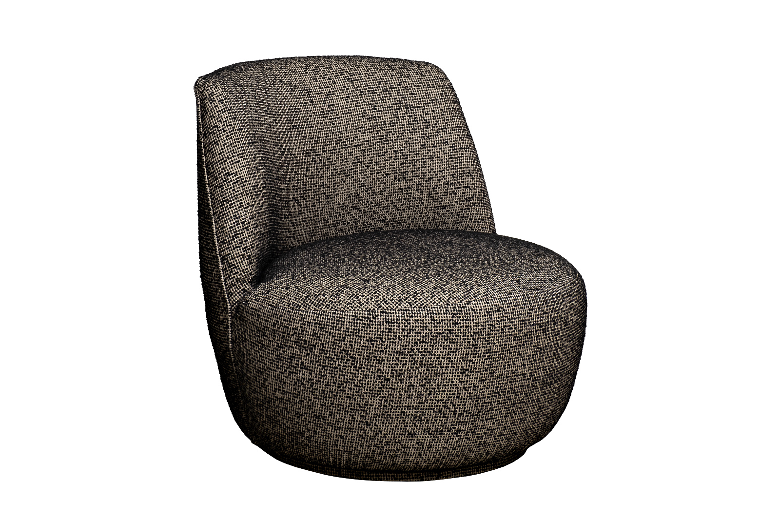 Кресло GD/Rivoli поворотное рогожка черно-золотое Santo302-CHZOL 73*80*74 Garda Decor GD/RIVOLI-K-Santo302-CHZOL