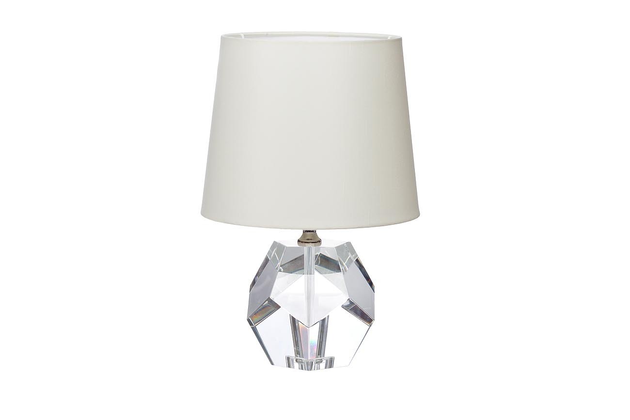 Лампа настольная хрустальная с кремовым плафоном Garda Decor X31511CR