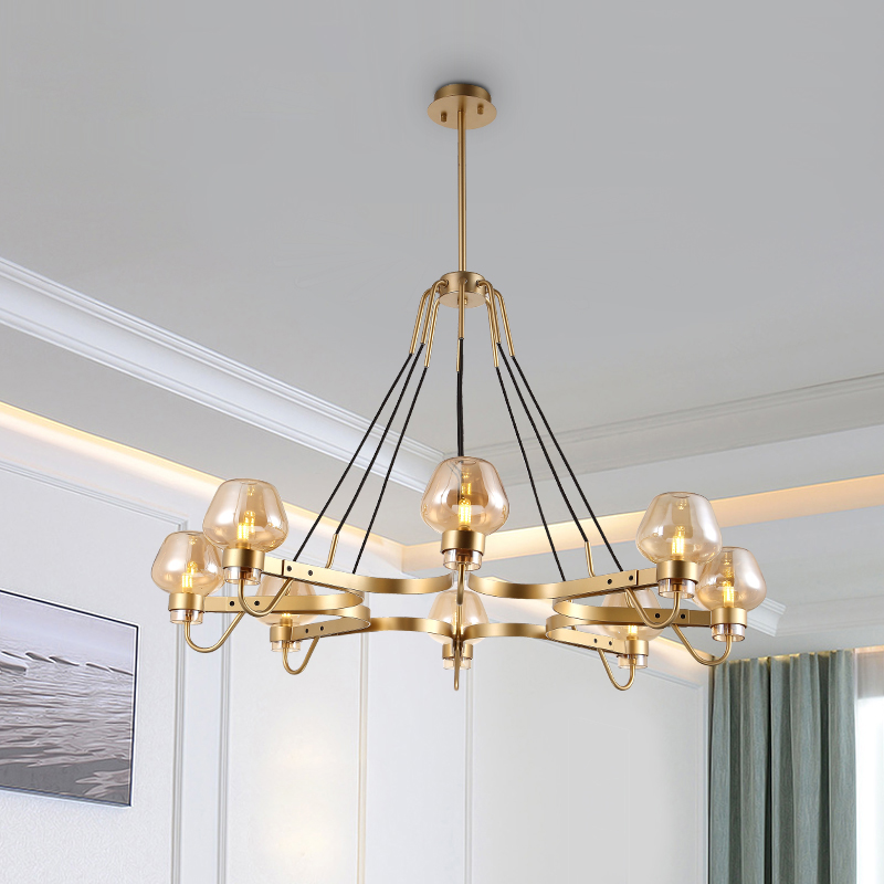 Люстра MONTALEMBERT by Studios 8 lamps Gold/Smoky by ImperiumLoft