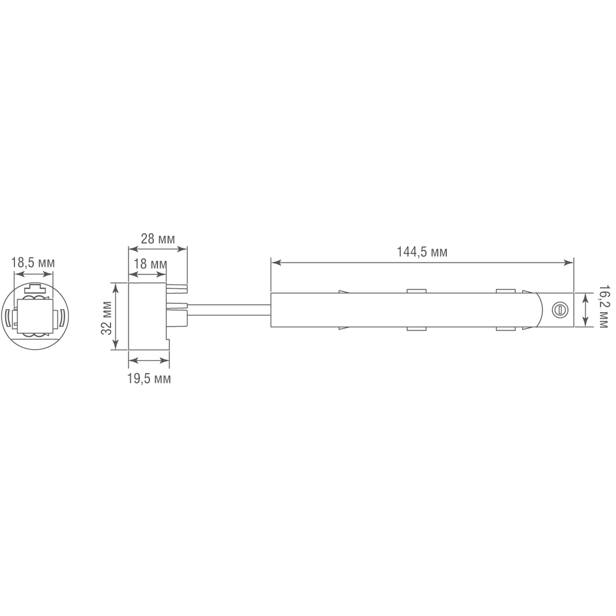 Адаптер с подводом питания Donolux Power connector DLR B