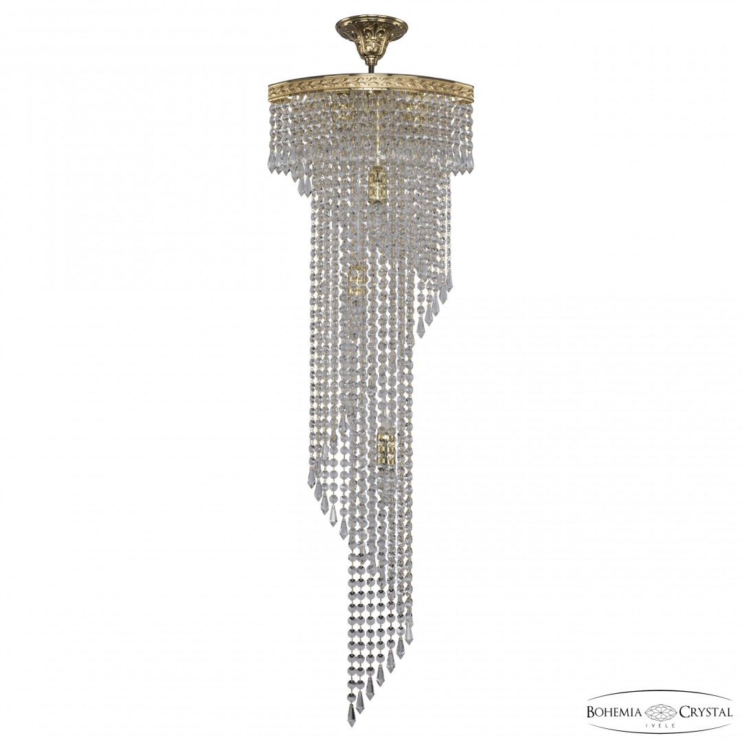 Люстра спираль хрустальная 83113/35IV-100 G Bohemia Ivele Crystal
