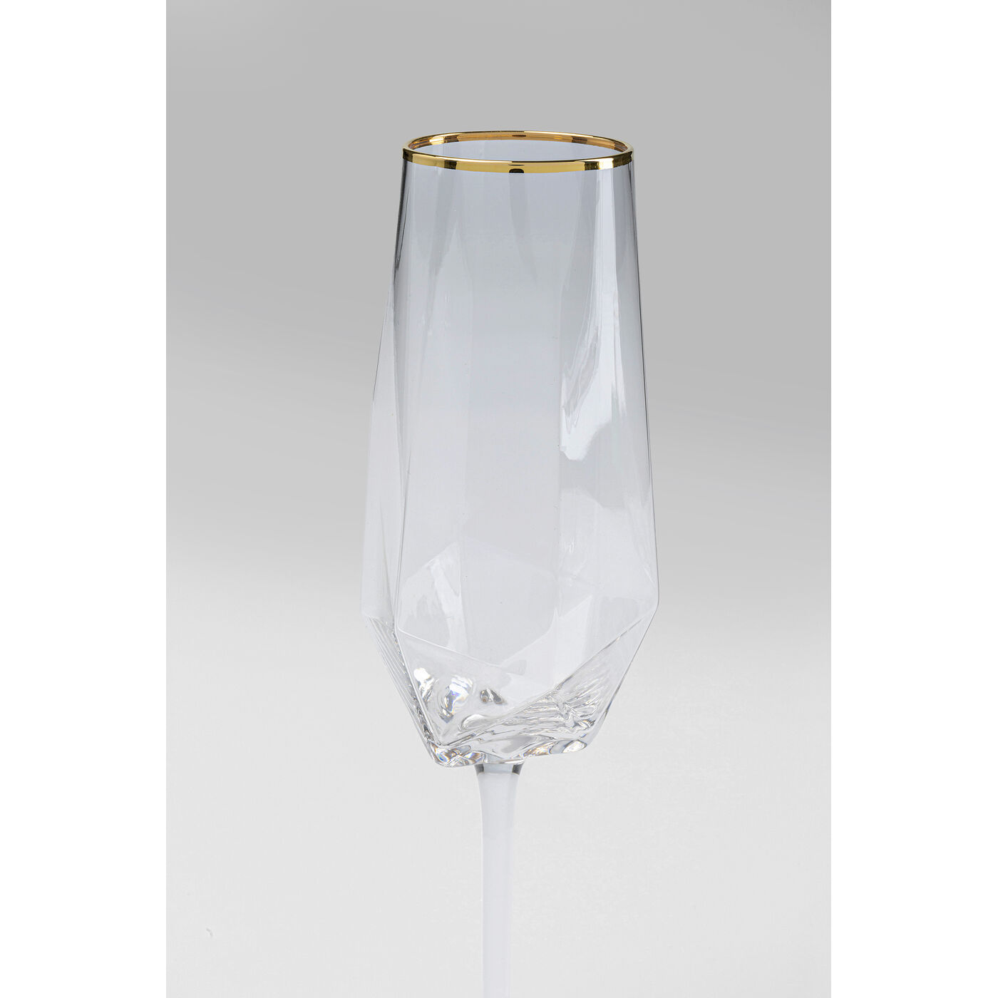 Бокал для шампанского Diamond Gold Rim (4 шт) KARE 42212