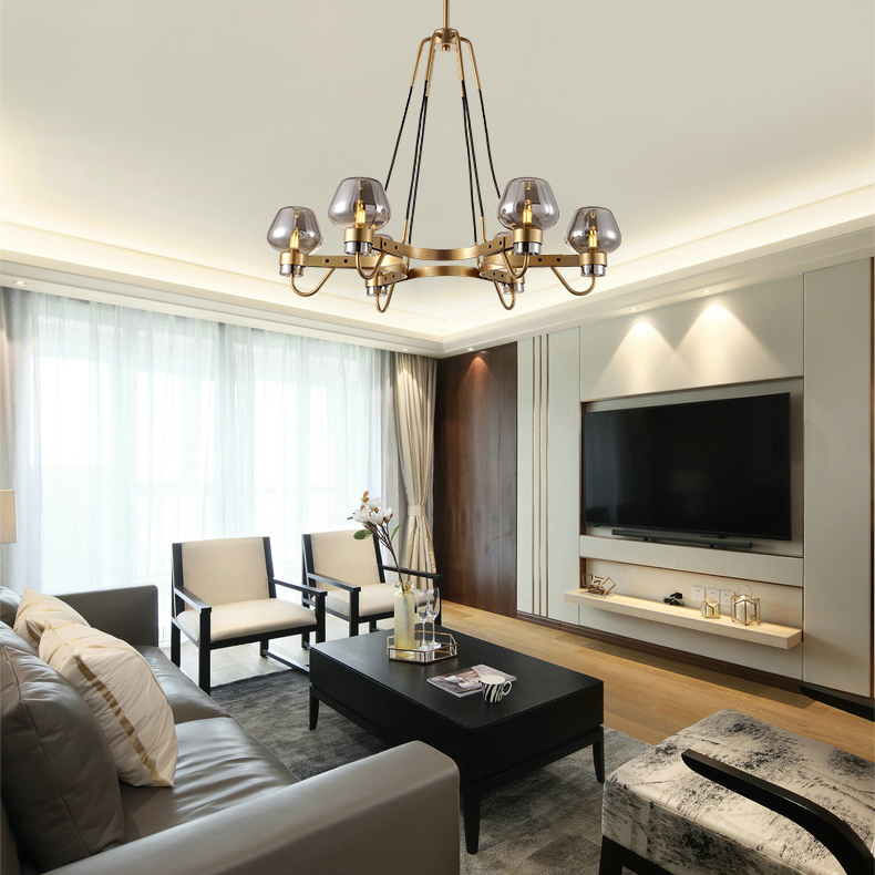 Люстра MONTALEMBERT by Studios 8 lamps Gold/Smoky by ImperiumLoft