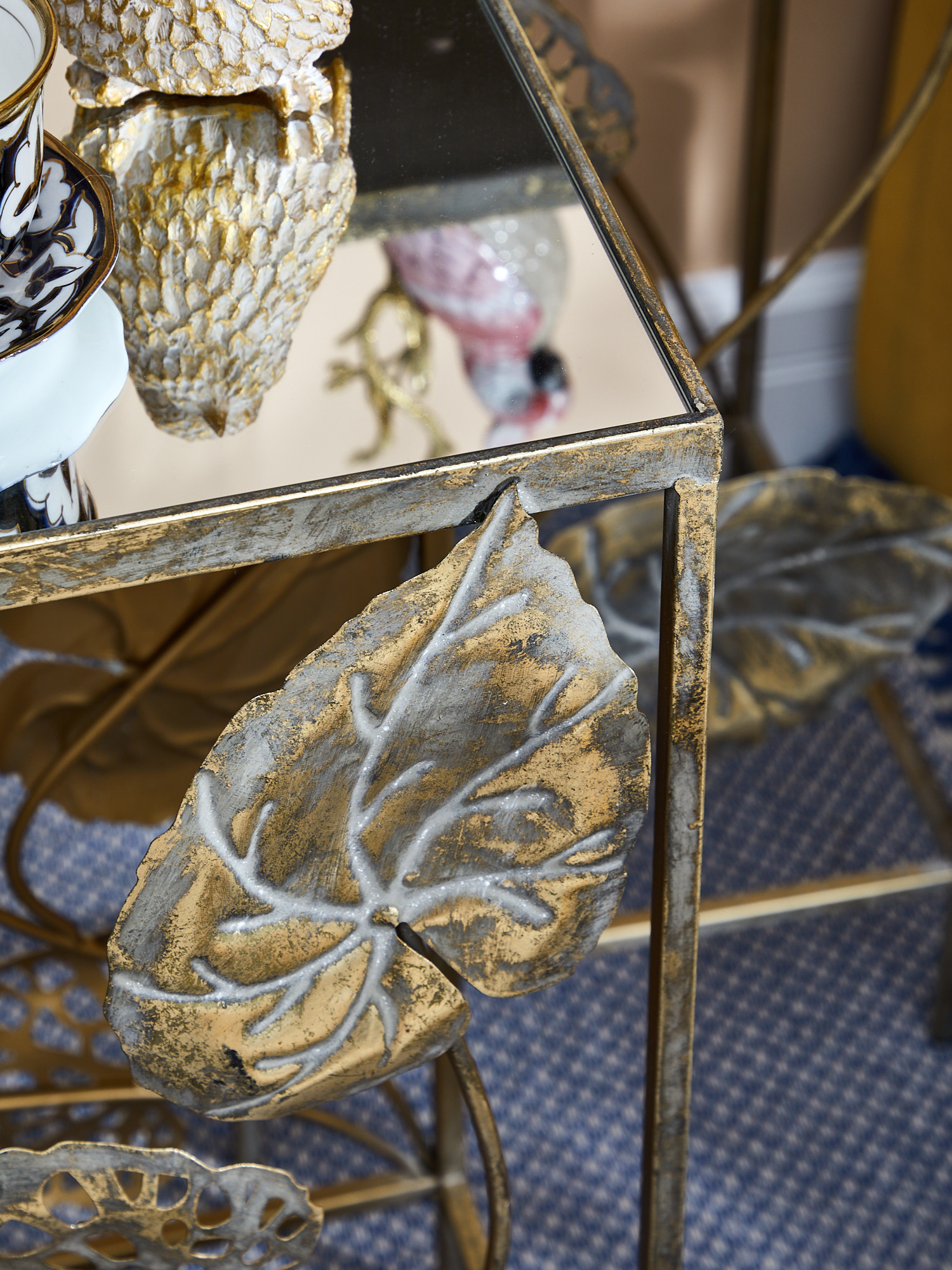 Столики интерьерные с зеркальной столешницей, набор из ук, Glasar 57-038/037