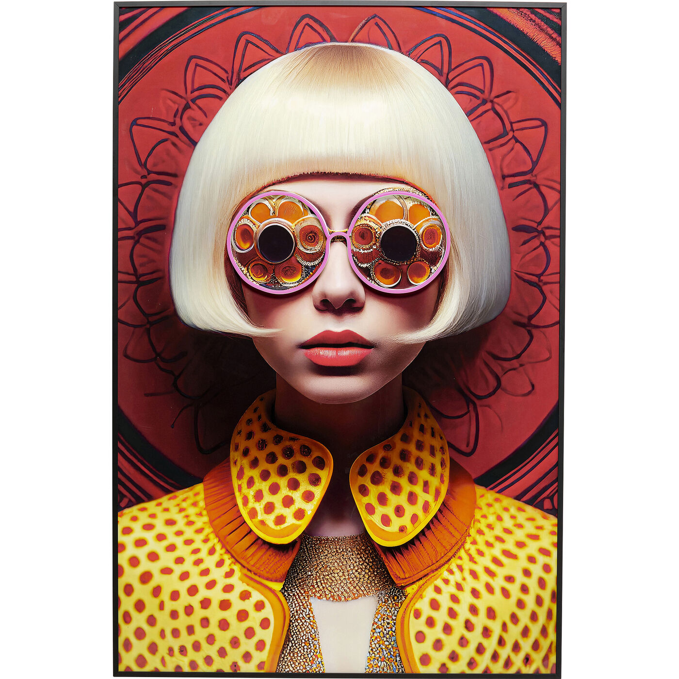 Картина Fancy Blonde Lady LED 120x80cm KARE 56580