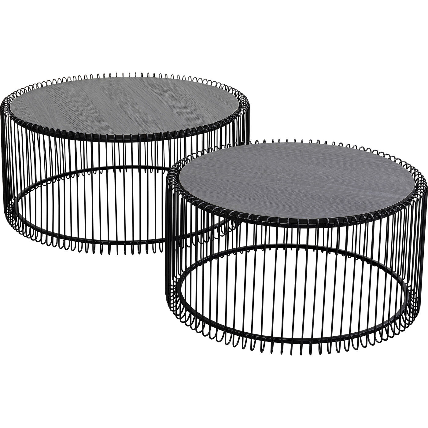 Стол кофейный Wire Black Wood (2/Set) KARE 87816
