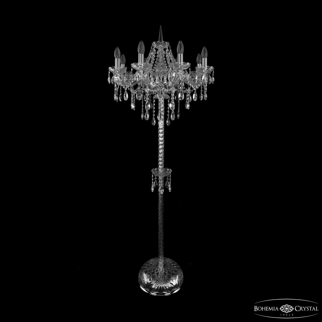 Торшер хрустальный 1415T2/8/200-160 Ni Bohemia Ivele Crystal