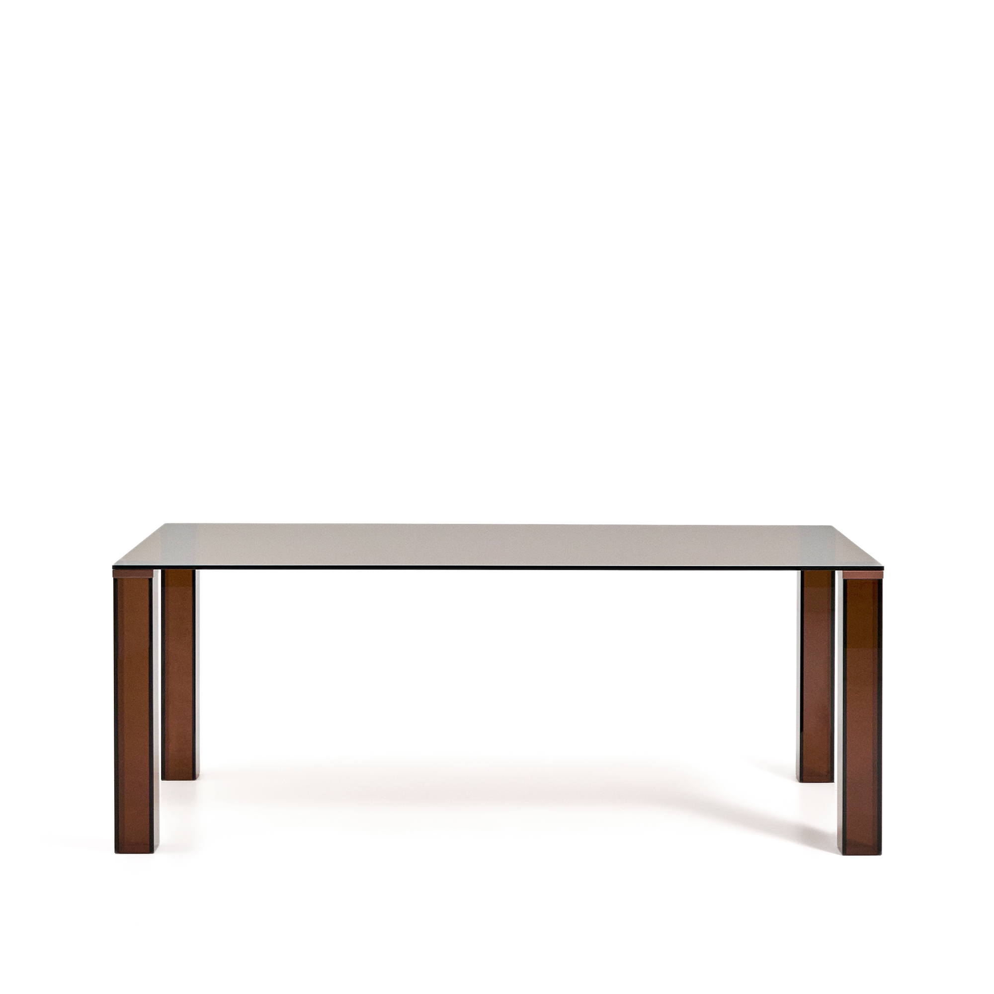 Стол Adularia из коричневого закаленного стекла 200 x 100 см La Forma 447715