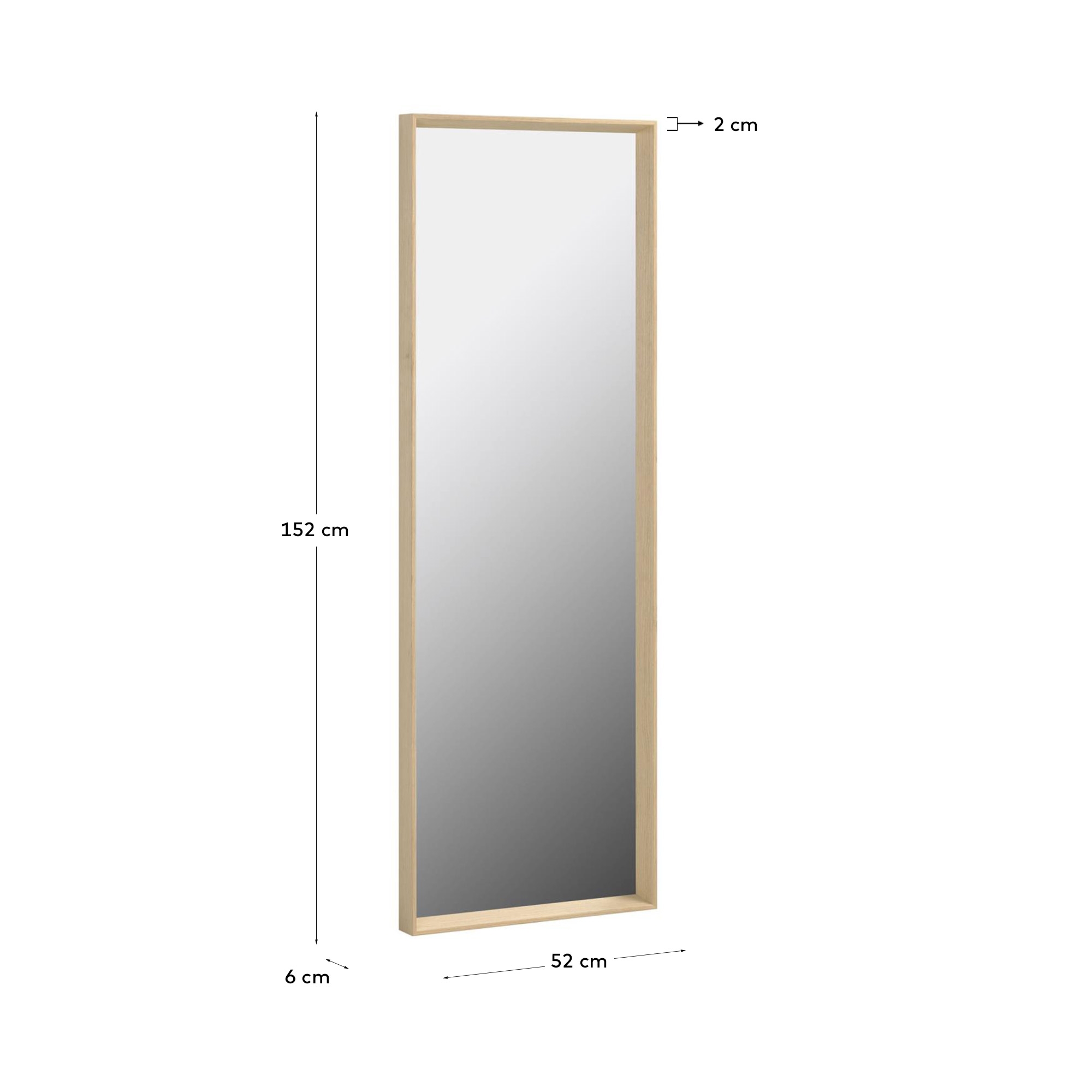 Зеркало Nerina 52 x 152 cm в натуральной отделке La Forma (ex Julia Grup)