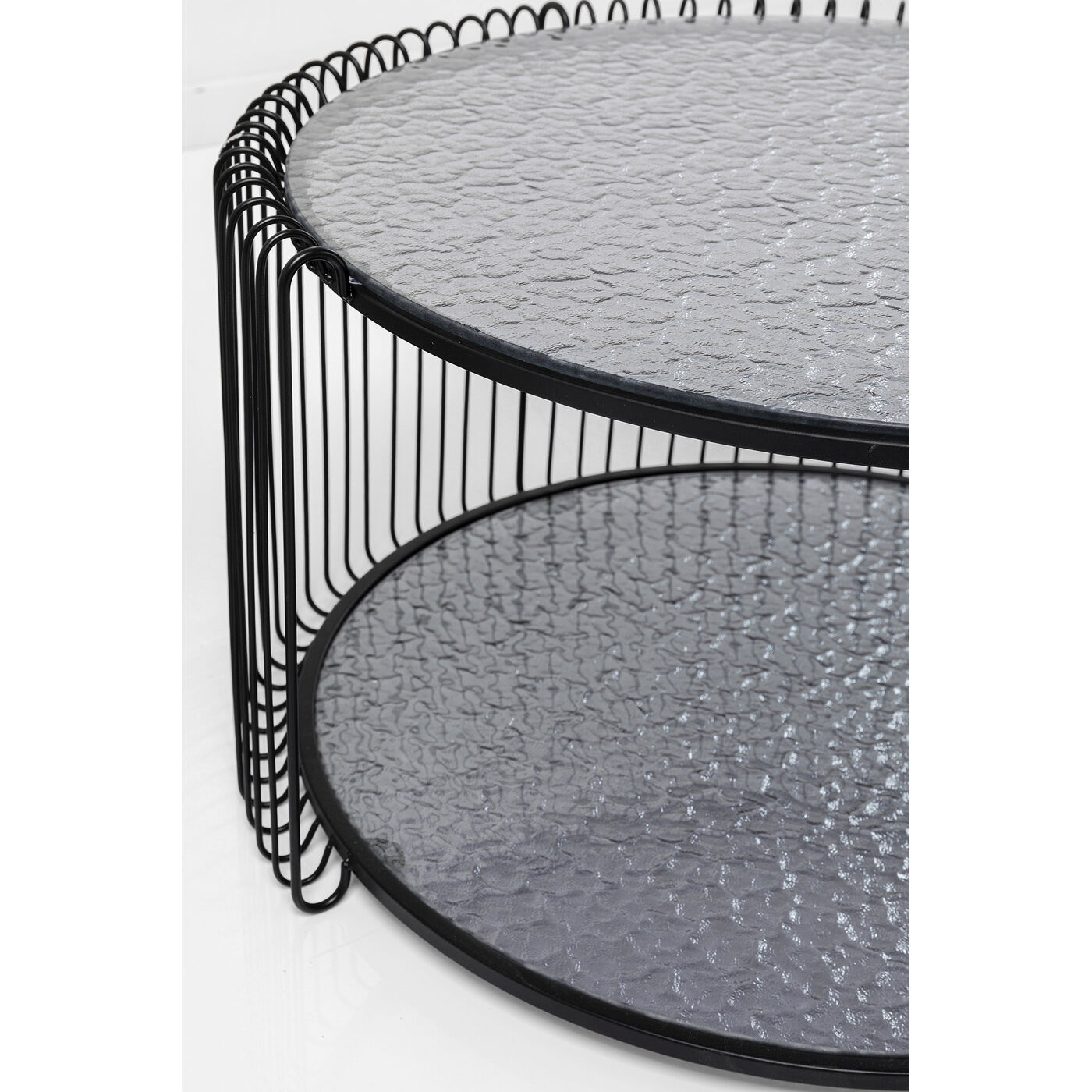 Стол кофейный Wire Double Black Bubble (2 шт.) KARE 87819