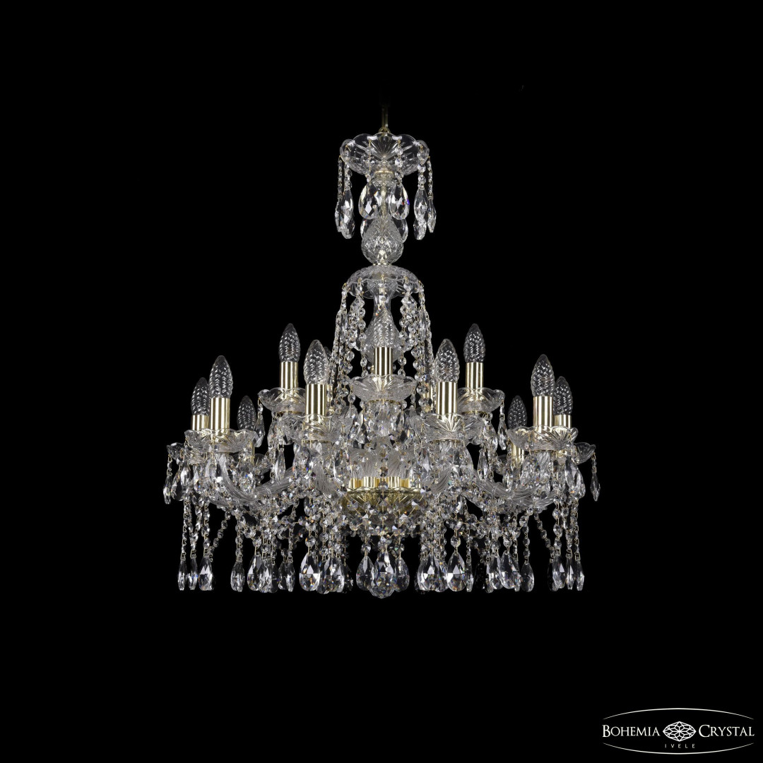 Люстра хрустальная 1413/10+5/220/XL-74 G