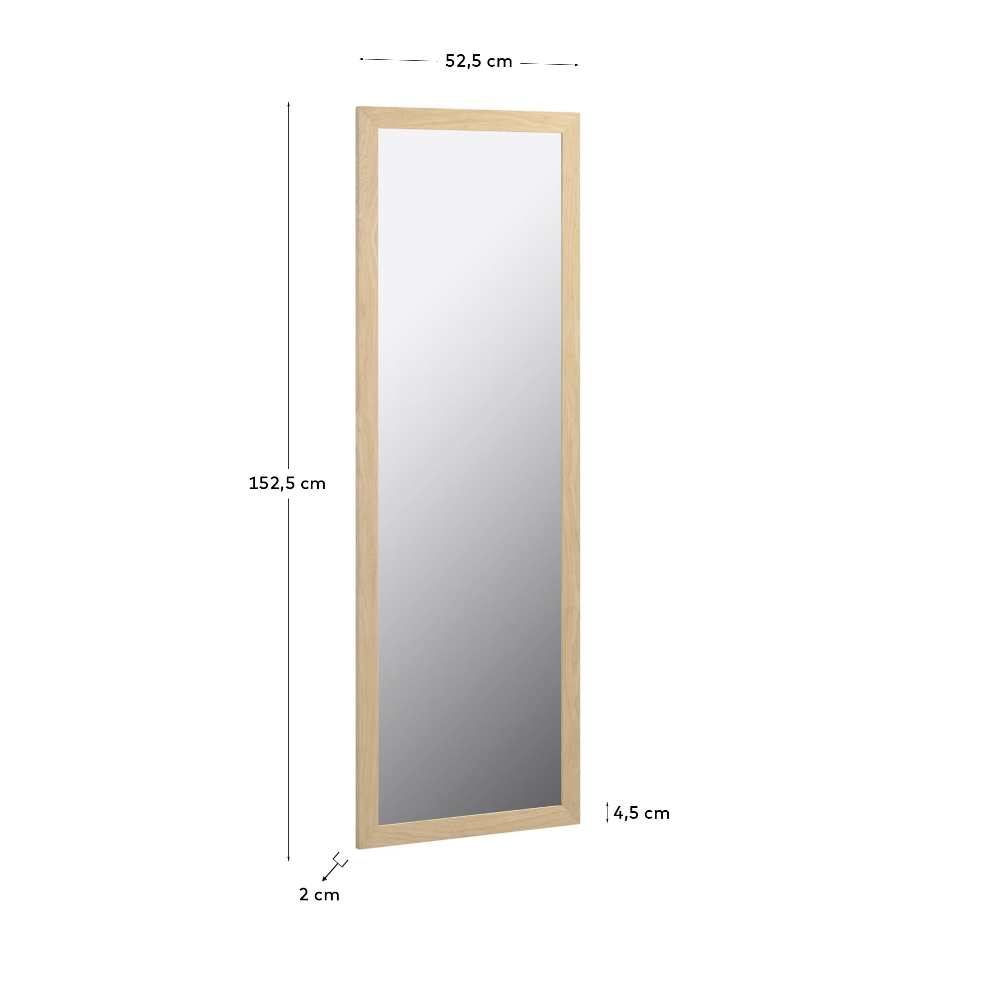 Зеркало Nerina 52 x 152 cm натуральная отделка в широкой раме La Forma 91212