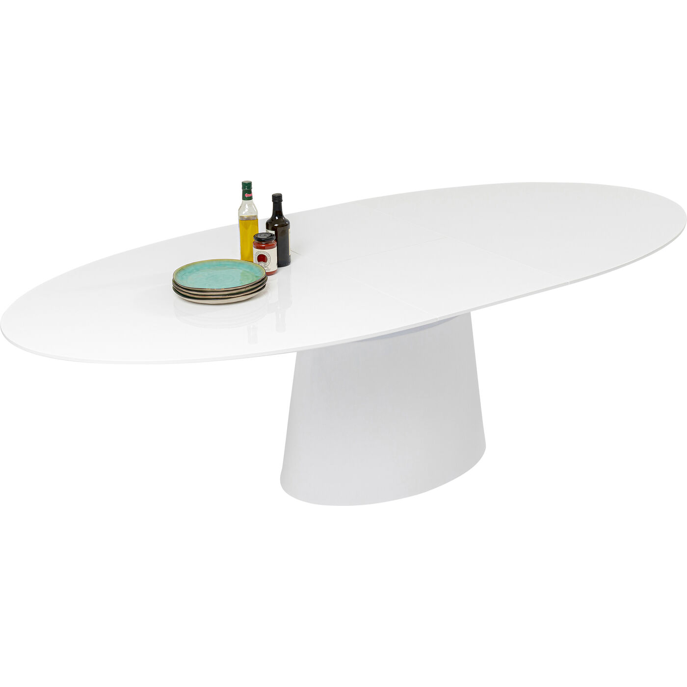 Стол раздвижной Benvenuto White Gloss200(50)x110cm KARE 40819