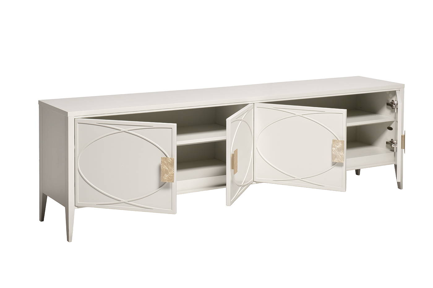 Тумба под телевизор бежевая с дверцами Garda Decor 151SV-00004
