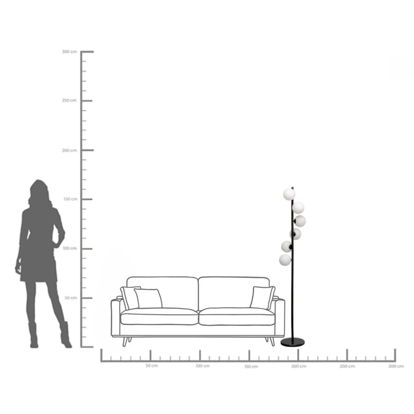 Светильник напольный Scala Balls 160cm KARE 56902