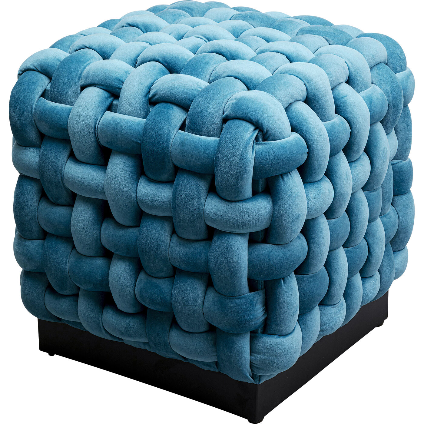 Пуф Weave Square Blue 47x47cm KARE 87998