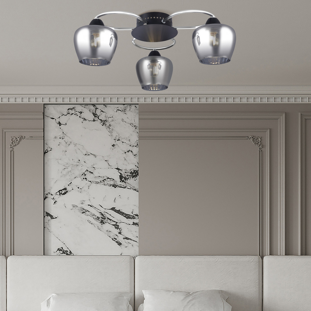 Люстра с плафонами 321508/3 CR+BK Arte Milano