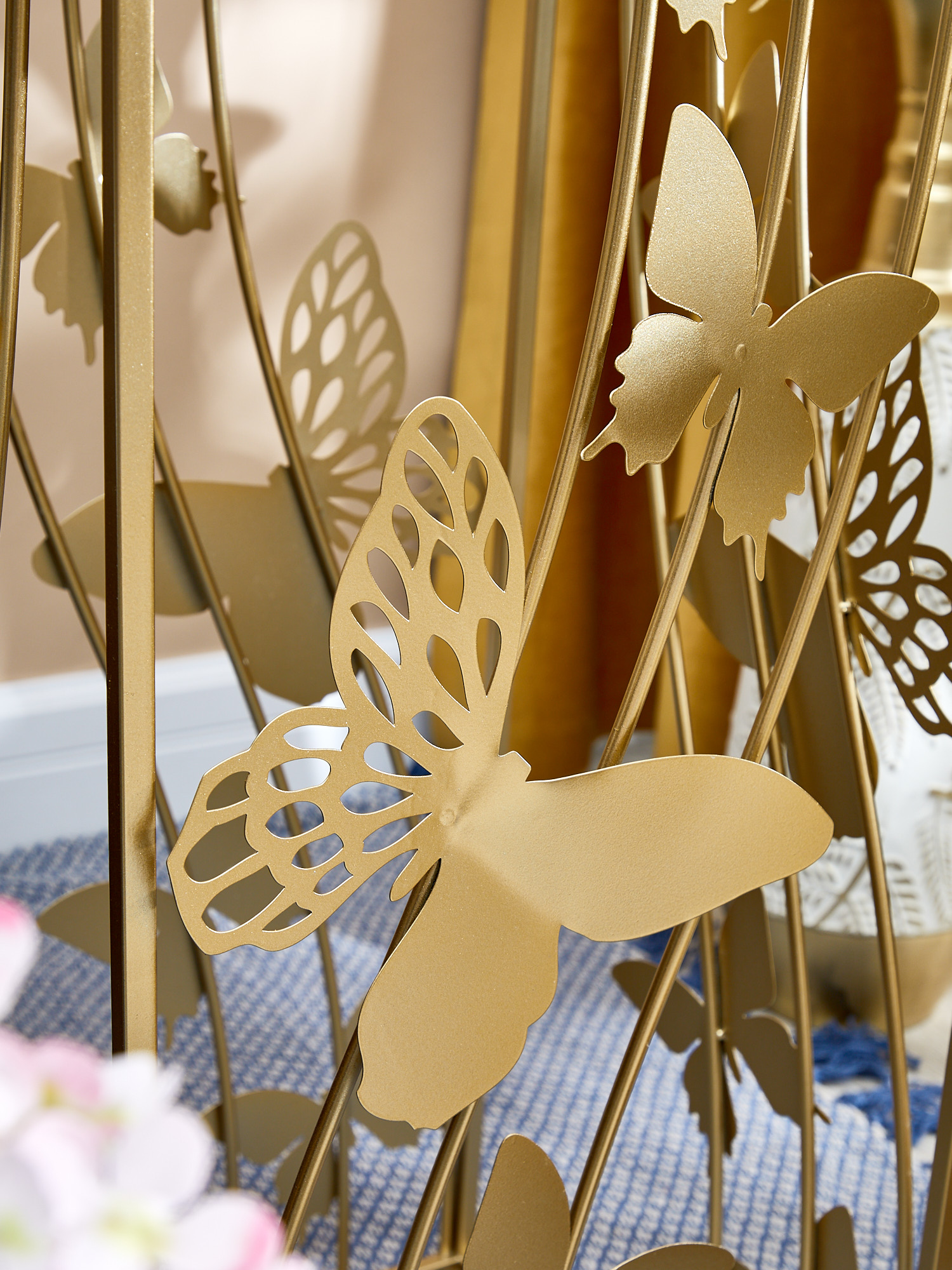 Столики со стеклянной столешницей и бабочками, набор Glasar 57-251