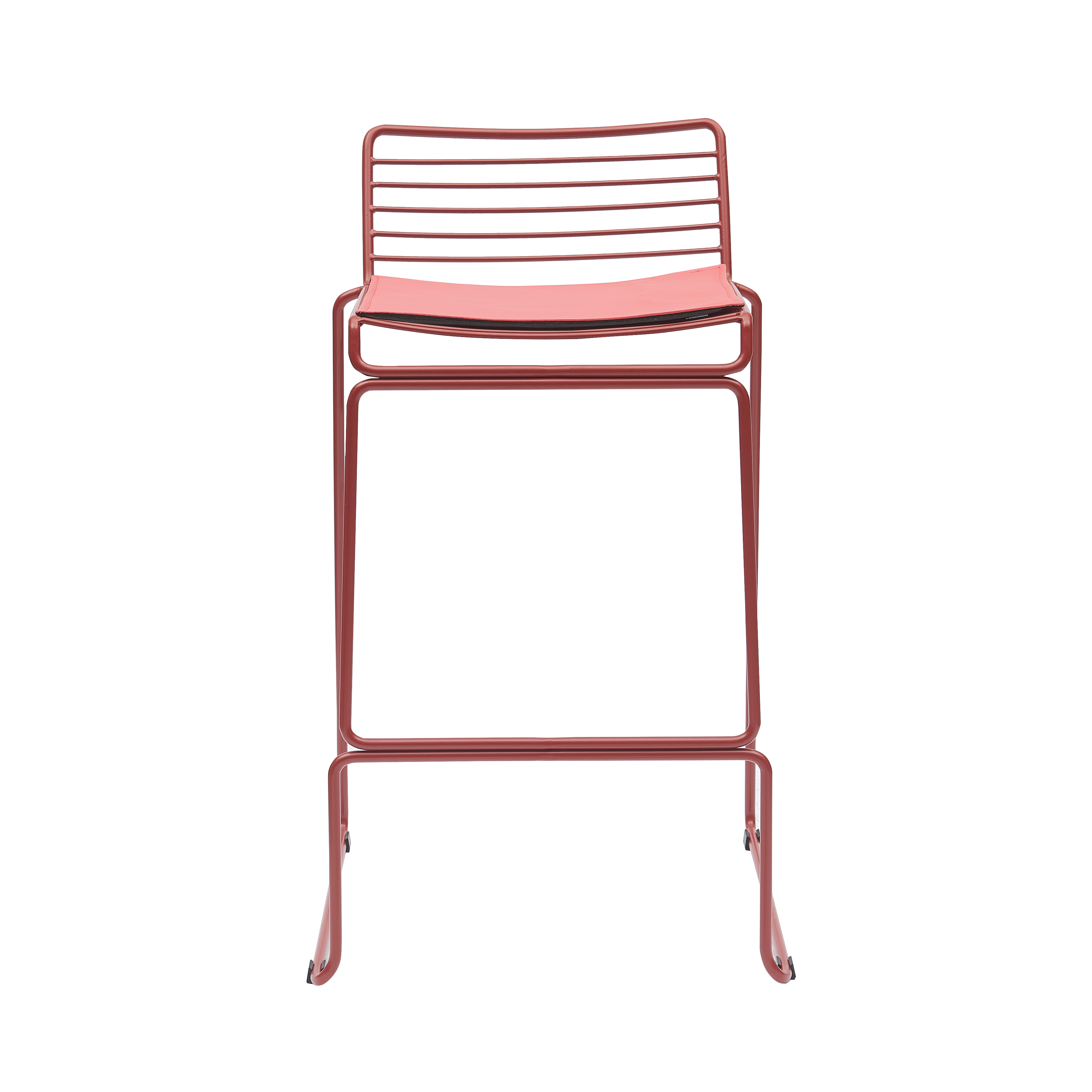 Стул полубарный Danny бордовый с подушкой Stool Group