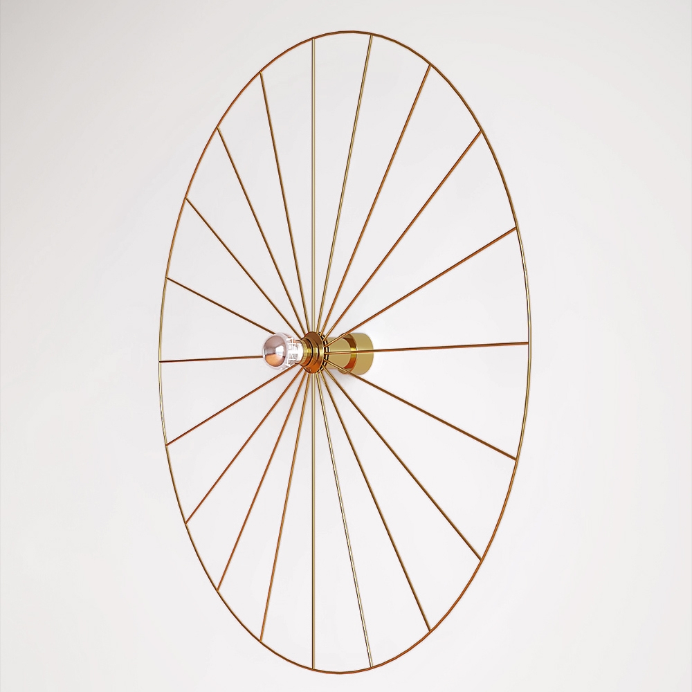 Бра Wheel 90 cm золотой + цоколь 20 cm золотой Aromas del Campo