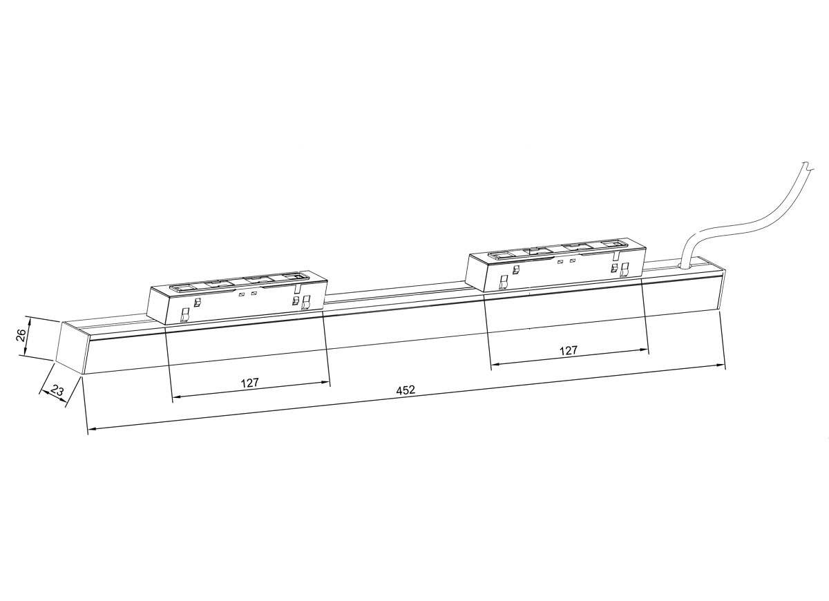 Блок питания  устанавливаемый шинопровод Donolux Driver 200W SPACE-Track system W