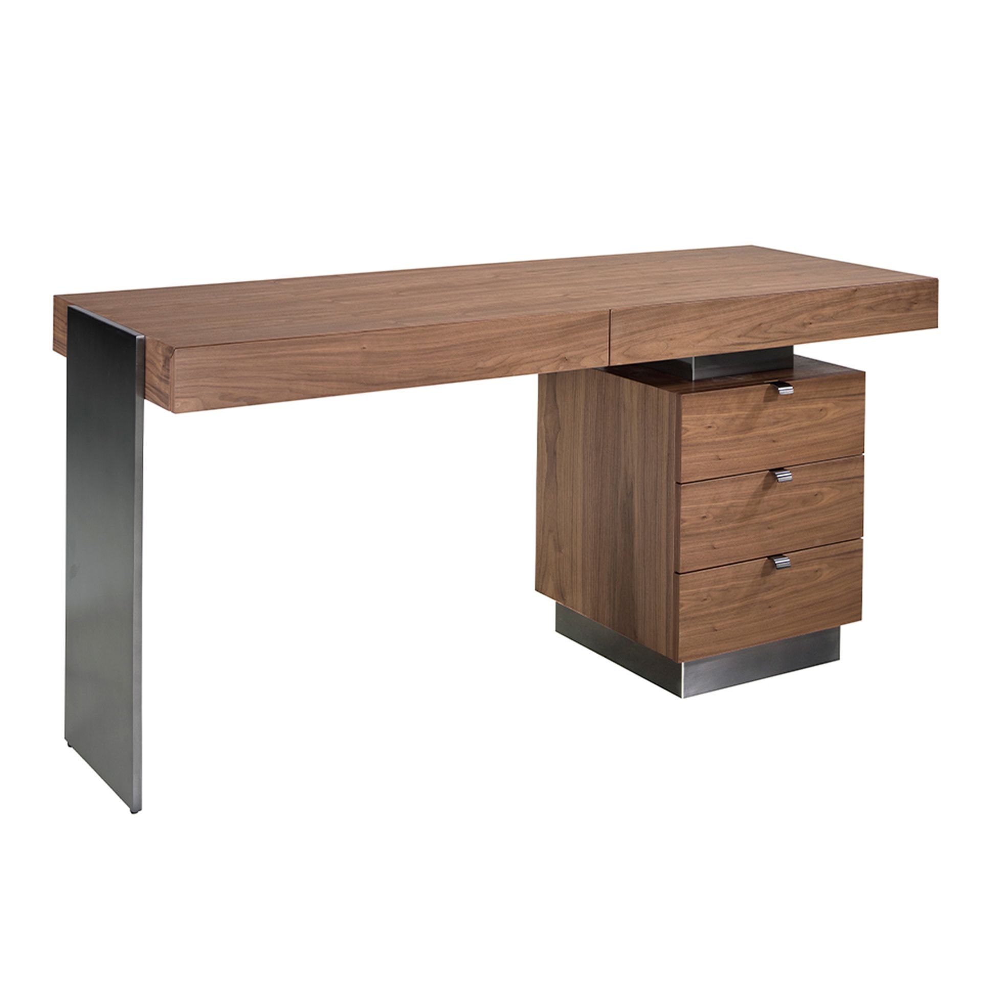 Офисный стол 3237/MQ2101DK из ореха и стали Angel Cerda