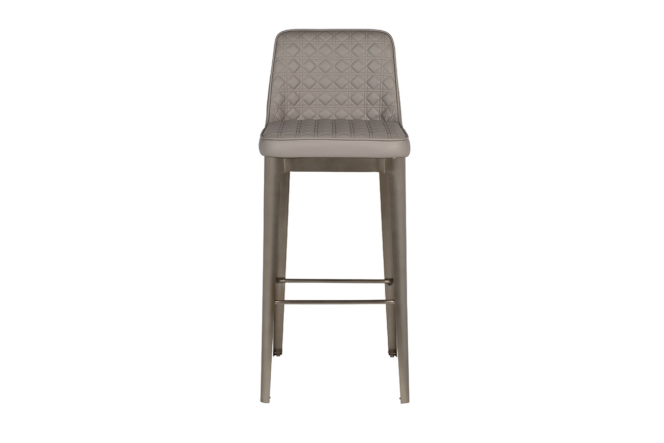 Стул барный экожа светло-серый Garda Decor 58DB-19303