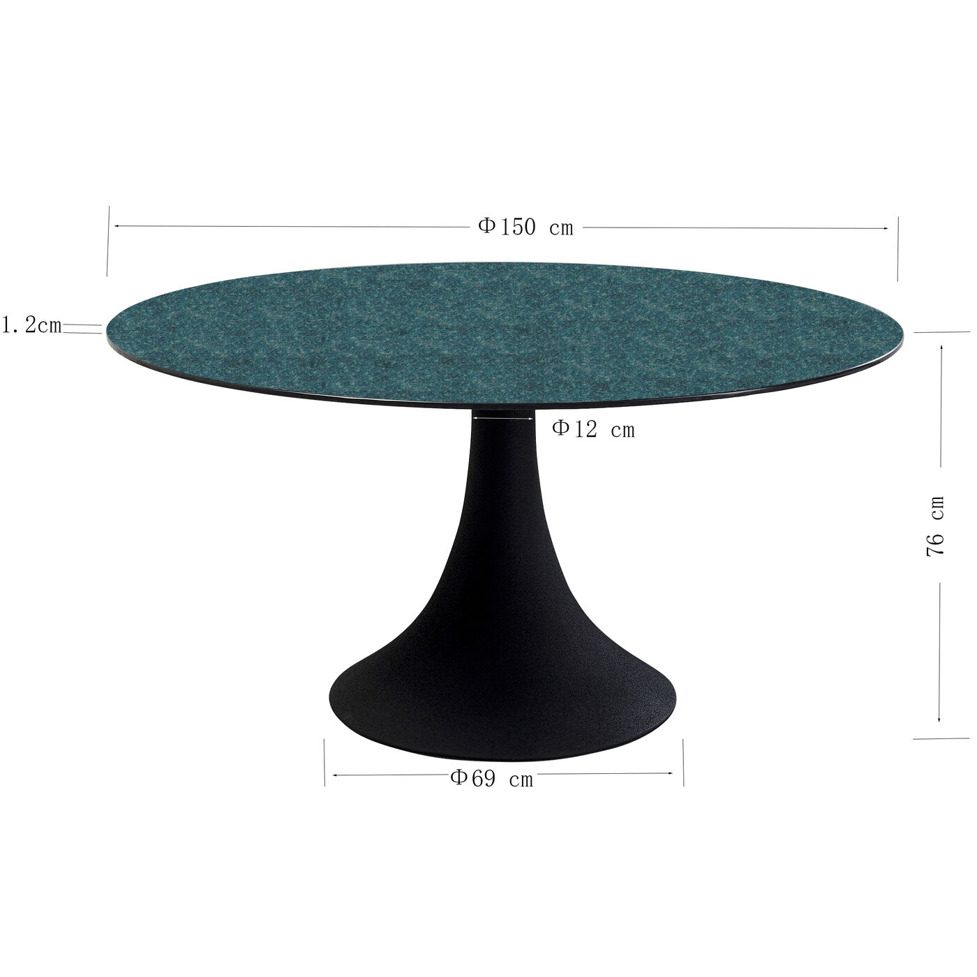 Стол Grande Possibilita Black Bubble Ø150 см KARE 87865